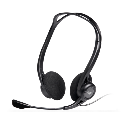 Casque Logitech 960 pour ordinateur avec microphone anti-parasite - USB (981-000100)