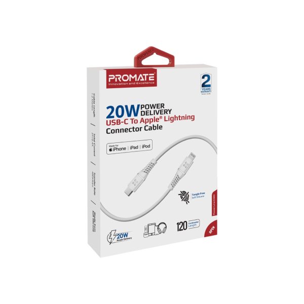 PowerLine-Ci120 Livraison de puissance USB-C vers Apple Cable de connecteur Lightning